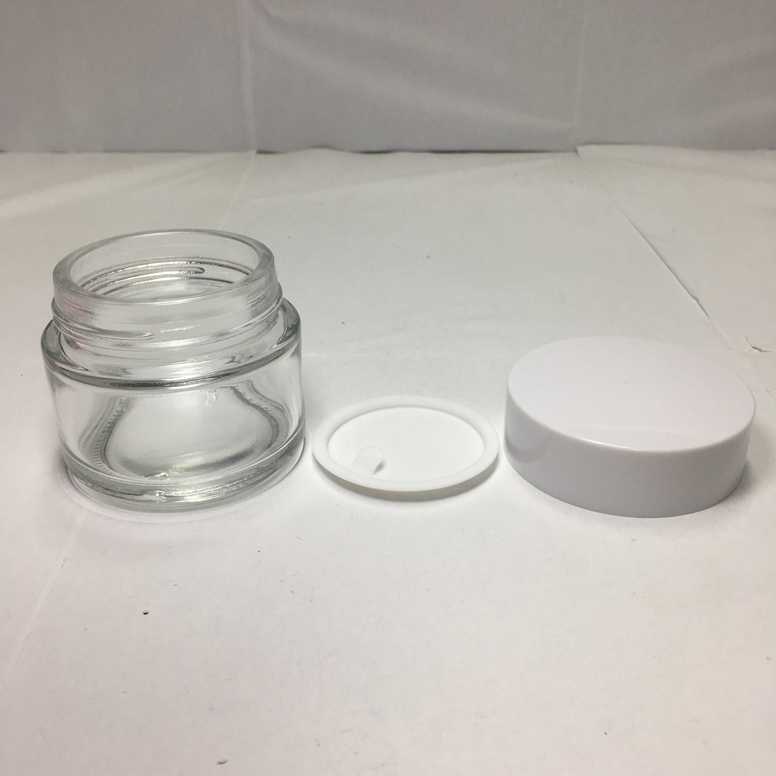 High quality 100g Transparent Cream glass jar for cosmetic packaging