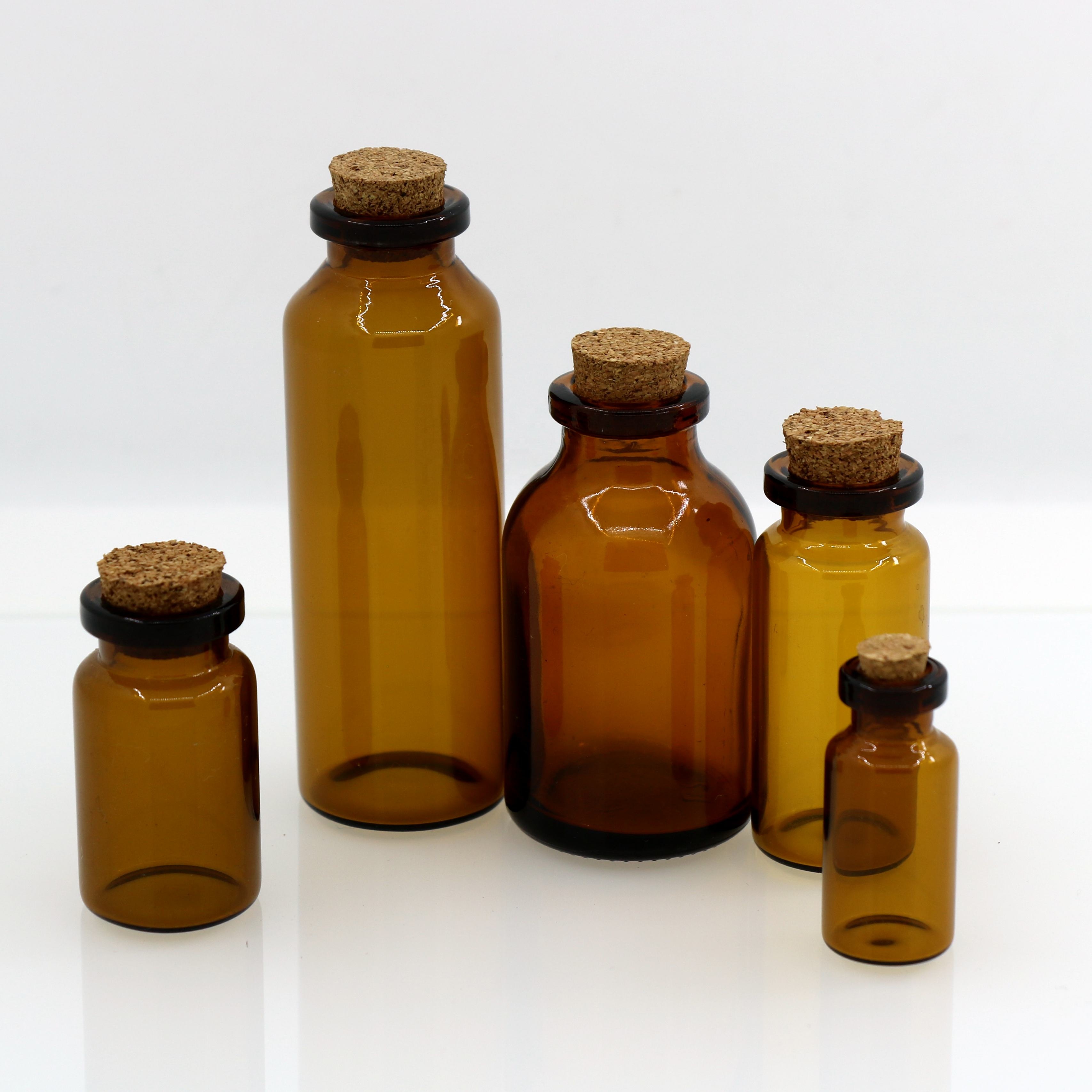 High quality 100ml Amber molded glass vials for injection