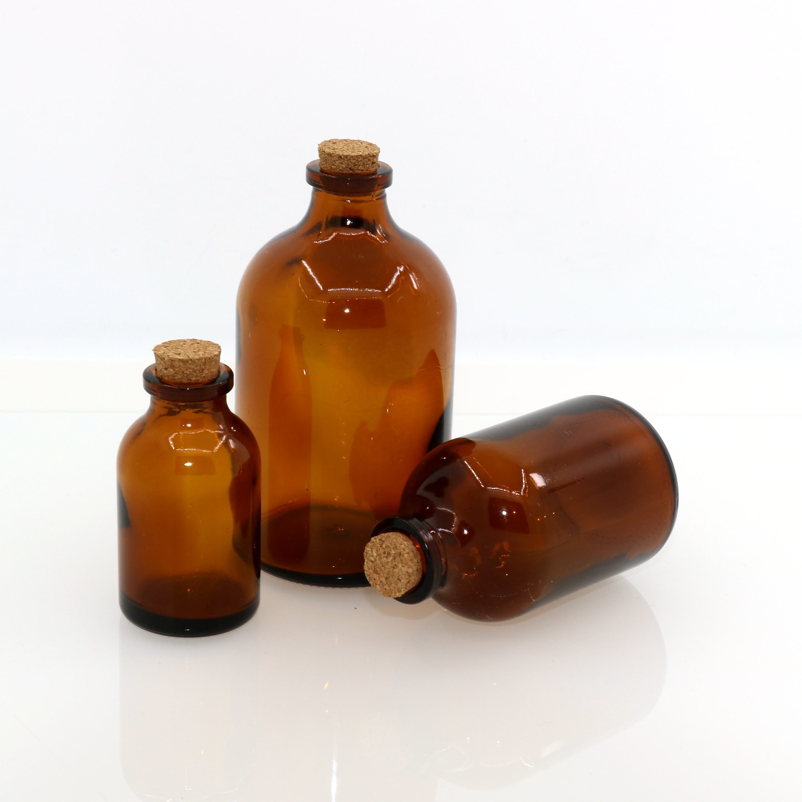 High quality 100ml Amber molded glass vials for injection