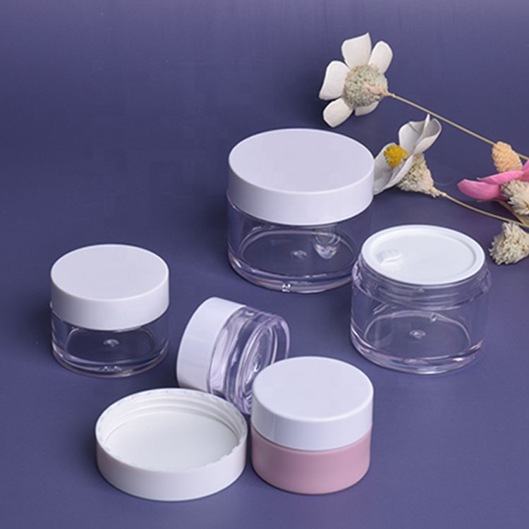 High quality 10g 20g 30g 50g 100g 1 oz empty frosted cosmetics packaging holographic petg jar petg cream jar