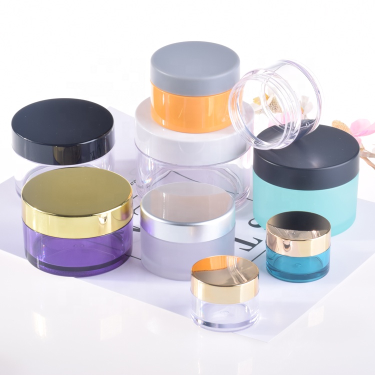 High quality 10g 20g 30g 50g 100g 1 oz empty frosted cosmetics packaging holographic petg jar petg cream jar