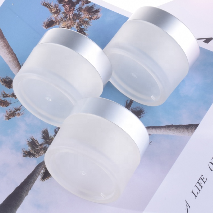 High quality 10g 20g 30g 50g 100g 1 oz empty frosted cosmetics packaging holographic petg jar petg cream jar