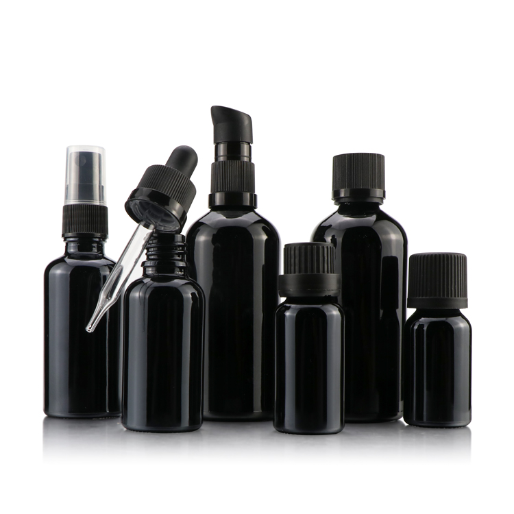 High quality 10ml 15ml 30ml 50ml 100 ml luxury empty frosted clear black glass spray perfume bottle