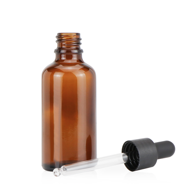High quality 10ml 15ml 30ml 50ml Childproof Dropper Cap Clear Transparent Essential Oil Glass Bottle With Child Proof Cap