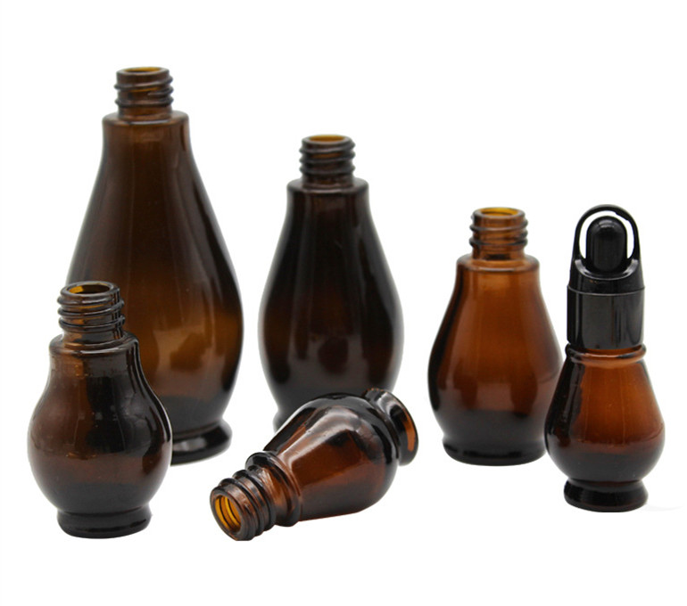 High quality 10ml 20ml 30ml 50ml 100ml Amber Essential Oil Dropper Bottle Portable Cosmetic Bottle
