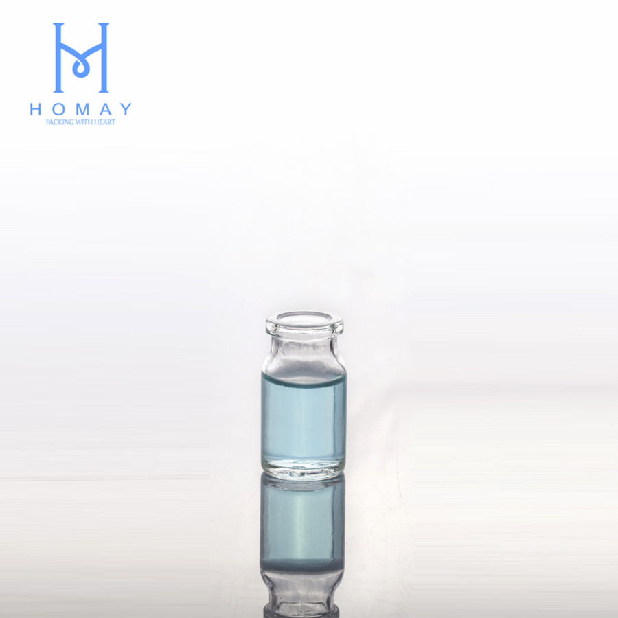 High quality 10ml amber clear sterile molded injection glass vials with rubber stopper