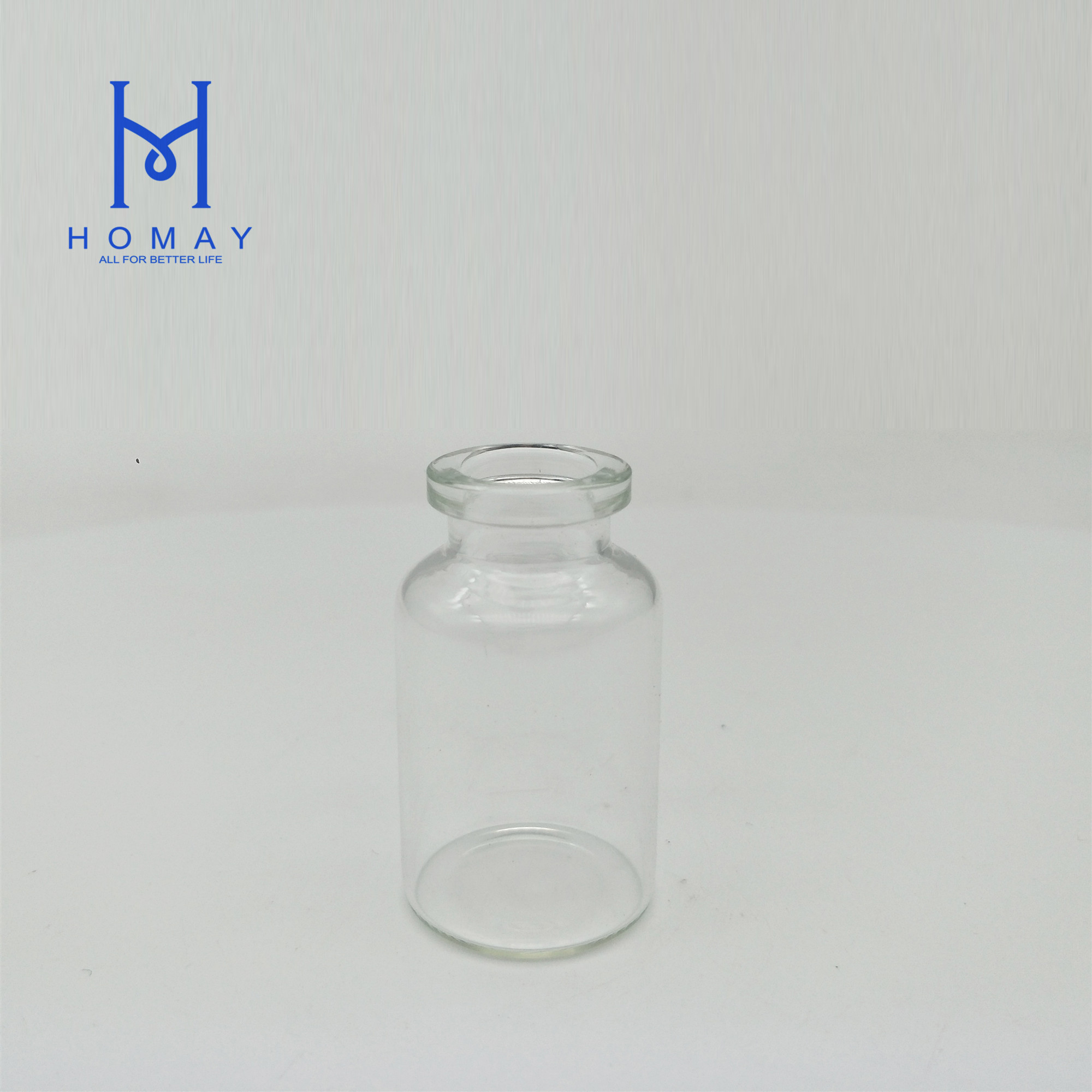 High quality 10ml clear borosilicate vaccine tubu glass vials with rubber stopper and caps