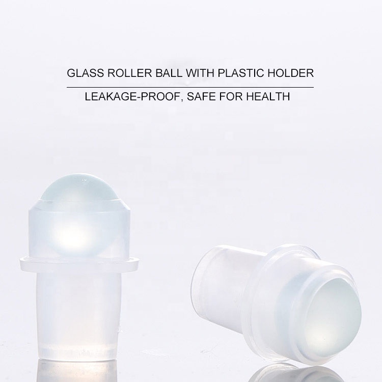 High quality 10ml frosted clear rose gold thick bottom glass essential oil roller bottle perfume container for cosmetic