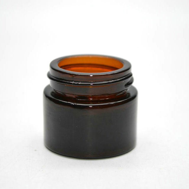 High quality 10ml mini amber cosmetic glass cream jar wholesale