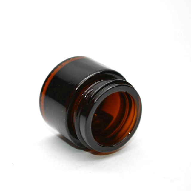 High quality 10ml mini amber cosmetic glass cream jar wholesale