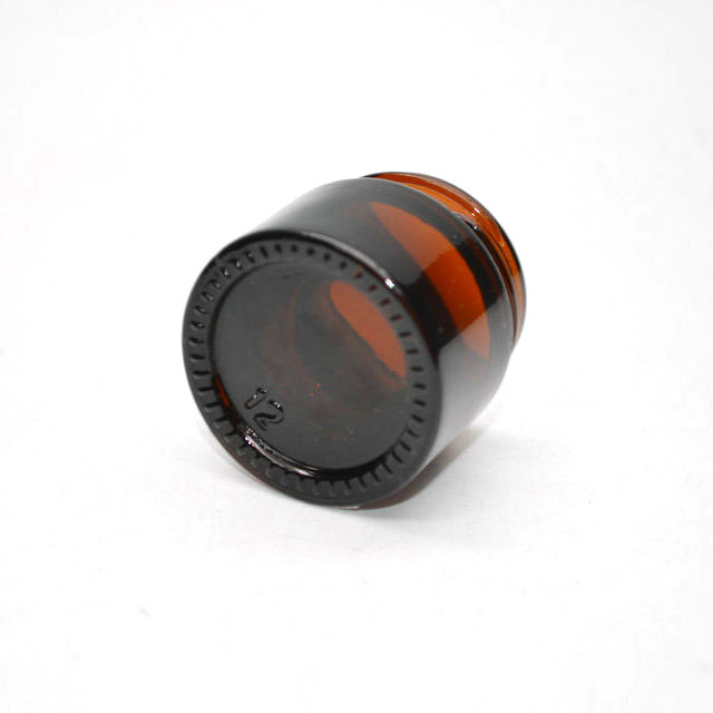 High quality 10ml mini amber cosmetic glass cream jar wholesale