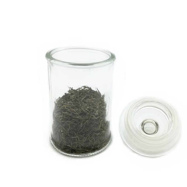 High quality 150ml 350ml 750ml round sealed glass storage jar with lid for tea grains