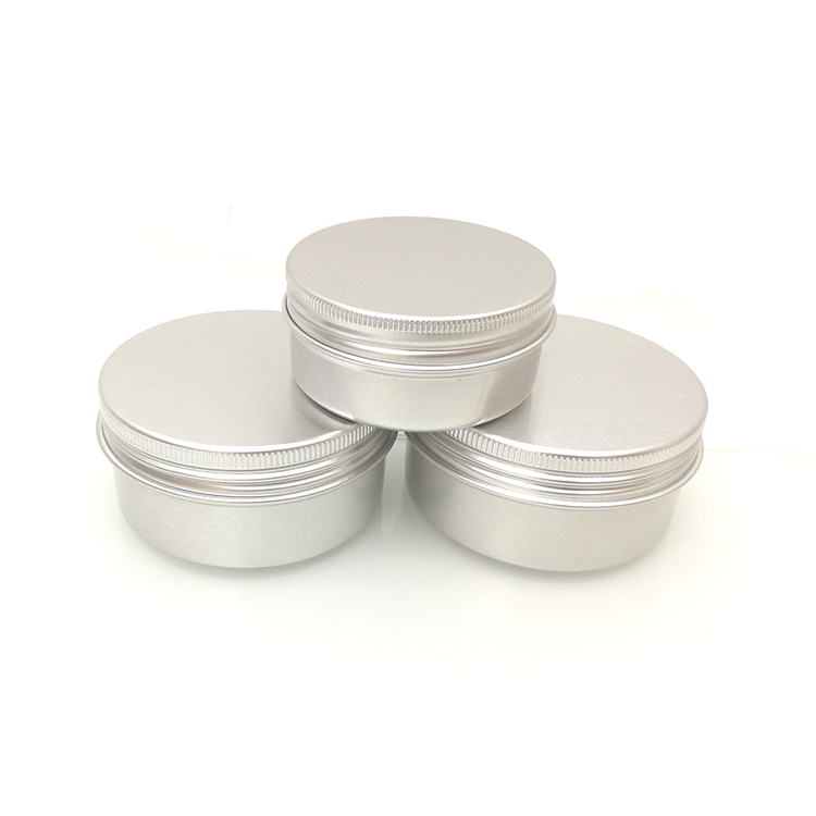 High quality 15ML 30ML 50ML 200ML aluminum cosmetic jars and pots for cosmetic packaging 60g Aluminum wax oil containers