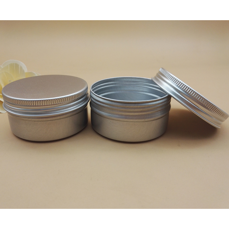 High quality 15ML 30ML 50ML 200ML aluminum cosmetic jars and pots for cosmetic packaging 60g Aluminum wax oil containers