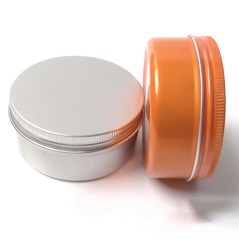 High quality 15ML 30ML 50ML 200ML aluminum cosmetic jars and pots for cosmetic packaging 60g Aluminum wax oil containers