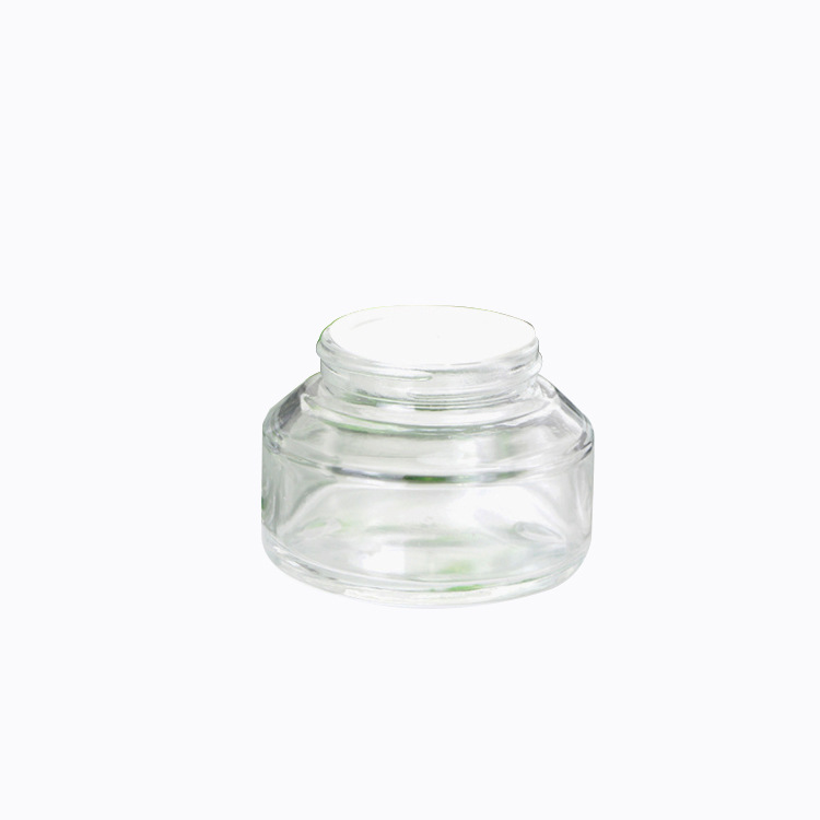 High quality 15g Clear Glass Face Cream Jar Cosmetic Jar Frosted