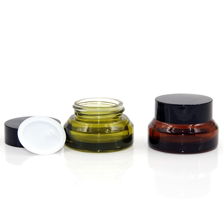 High quality 15g Clear Glass Face Cream Jar Cosmetic Jar Frosted