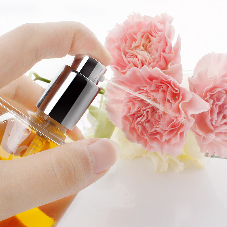 High quality 15ml 30ml 50ml 100ml transparent direct round glass dropper bottles spray bottle with silver/gold cap in good price