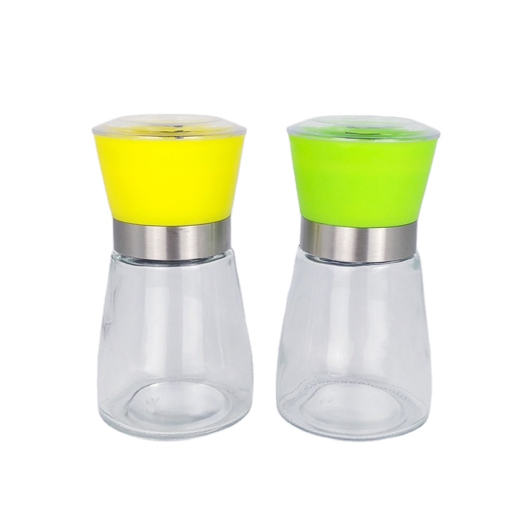 High quality 180ml manual glass grinder for coffee pepper cumin sea salt