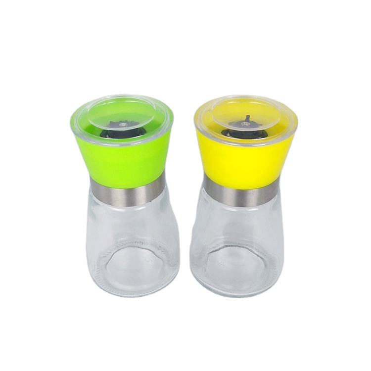 High quality 180ml manual glass grinder for coffee pepper cumin sea salt