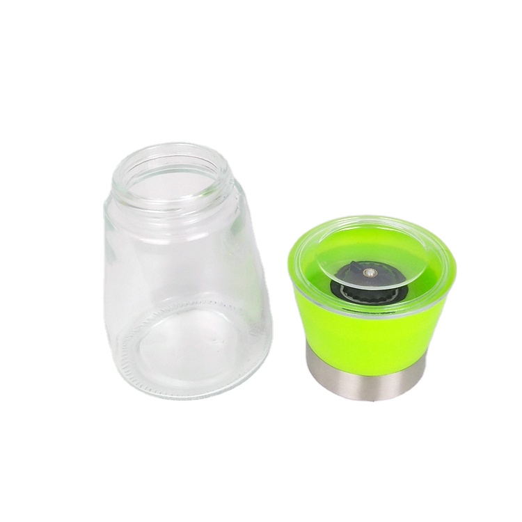 High quality 180ml manual glass grinder for coffee pepper cumin sea salt
