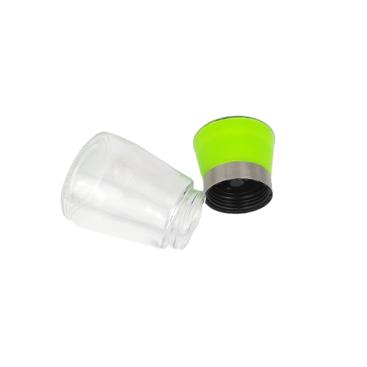 High quality 180ml manual glass grinder for coffee pepper cumin sea salt