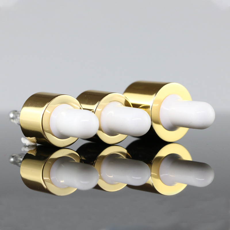 High quality 1oz 30ml 2oz 60ml clear glass sharp pipette dropper bottles with black white aluminimu top