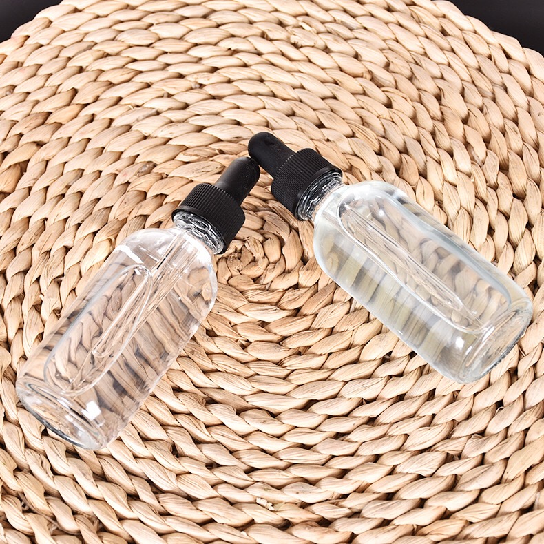 High quality 1oz 30ml amber clear blue glass sharp pipette dropper boston bottles