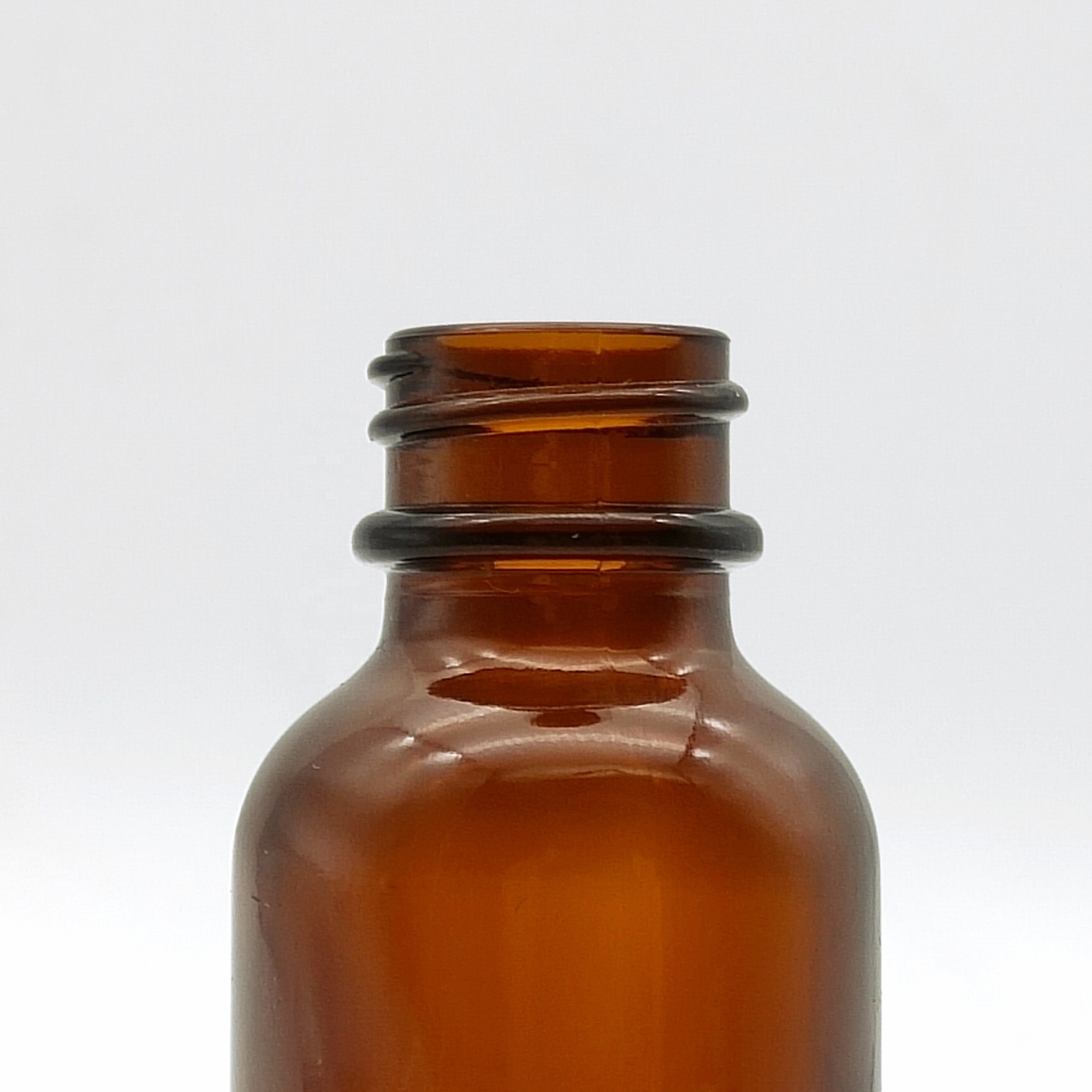 High quality 1oz Boston amber glass bottle for liquid