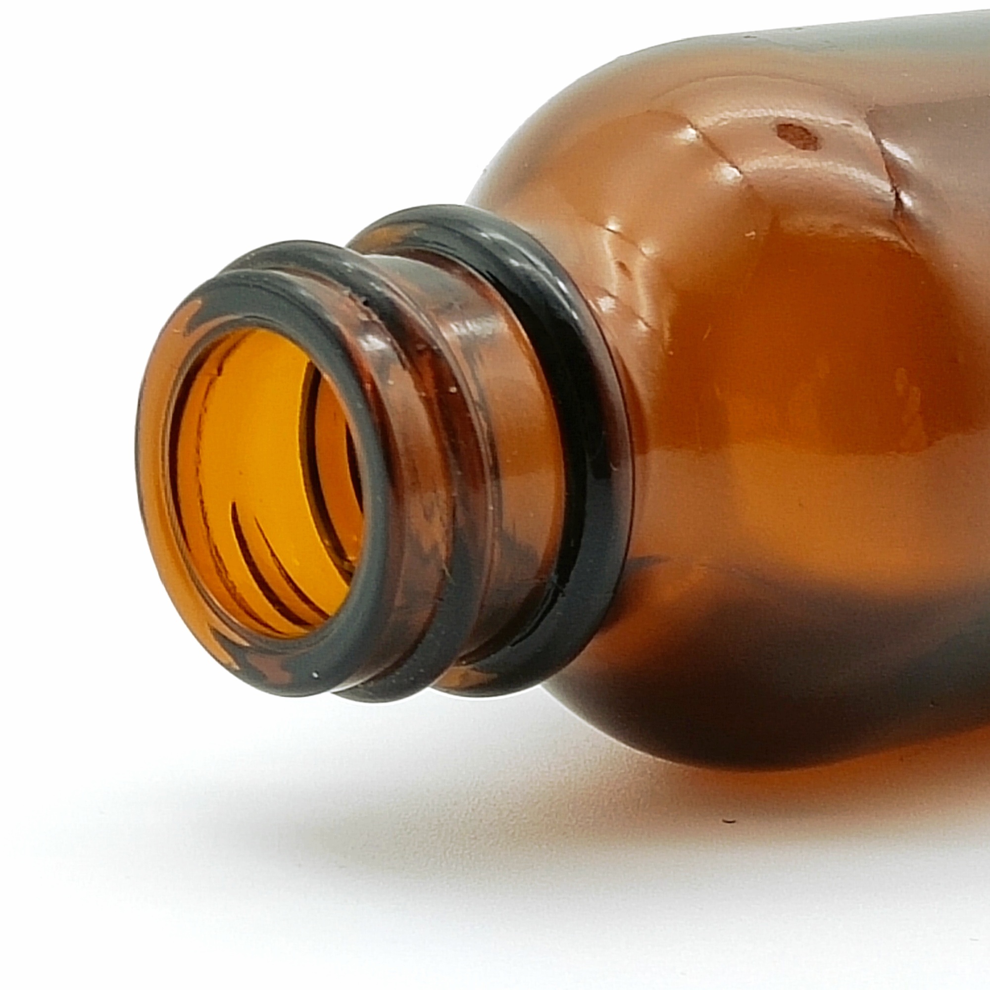 High quality 1oz Boston amber glass bottle for liquid