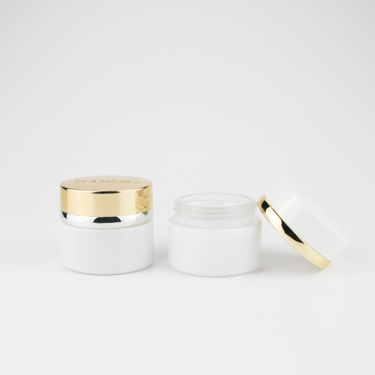 High quality 20 30 50 g matte white empty body scrub lotion skincare straight sided round face cream jars for face mask