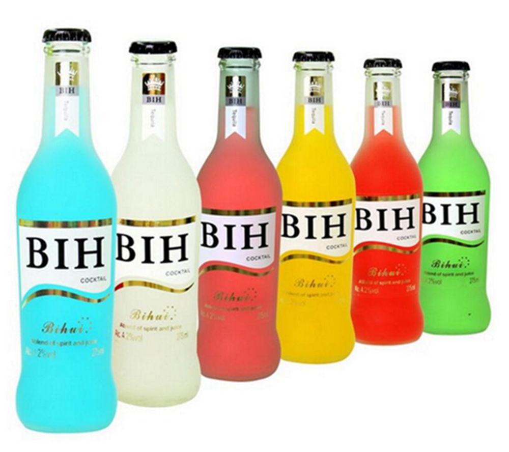 High quality 275ml round carbonated beverage glass bottles with crown cap