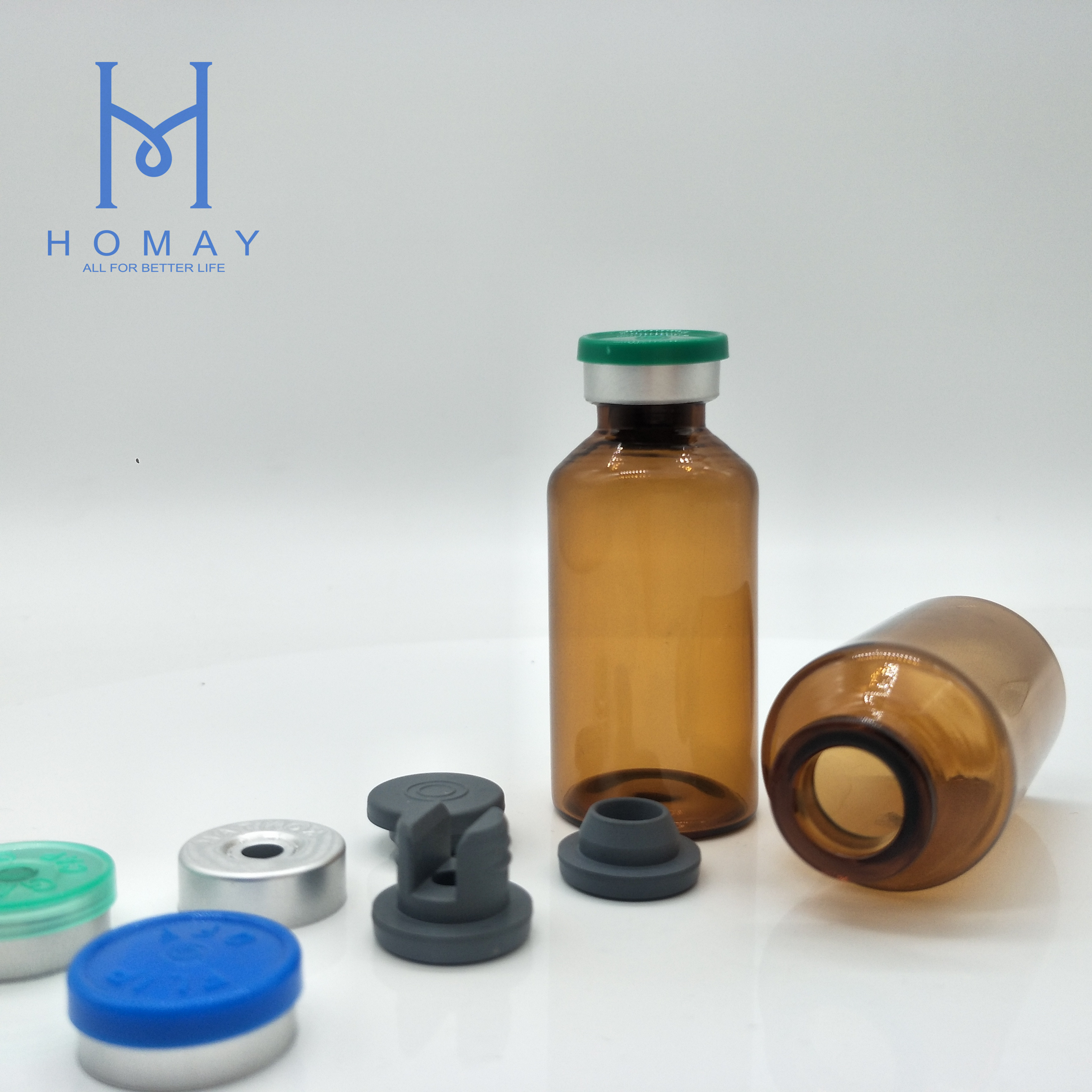 High quality 2ml 7ml 8ml 10ml 30ml amber clear tubular injection sterile glass bottle vials for pharmaceutical