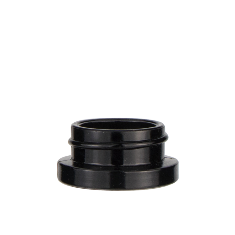 High quality 3 5 7 ml mini round cbd wax oil container small empty thick wall black glass jar for concentrates dab