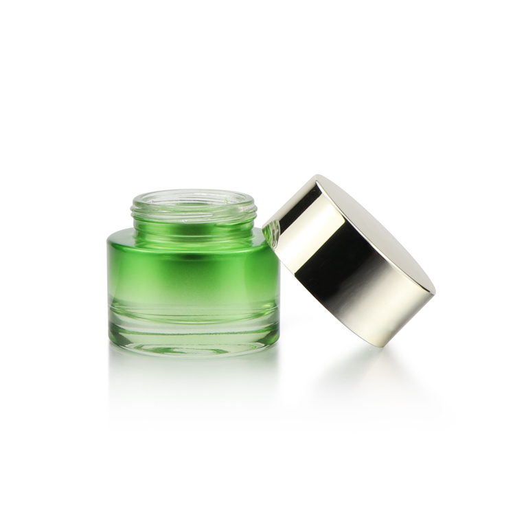 High quality 30g 50g round custom empty skin care packaging face cream cosmetic glass jar for sale