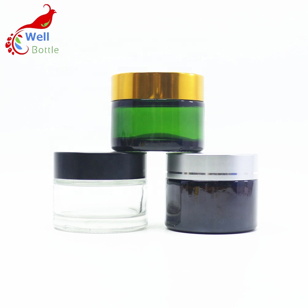 High quality 30g amber cosmetic containers glass jar GJ-1-3A