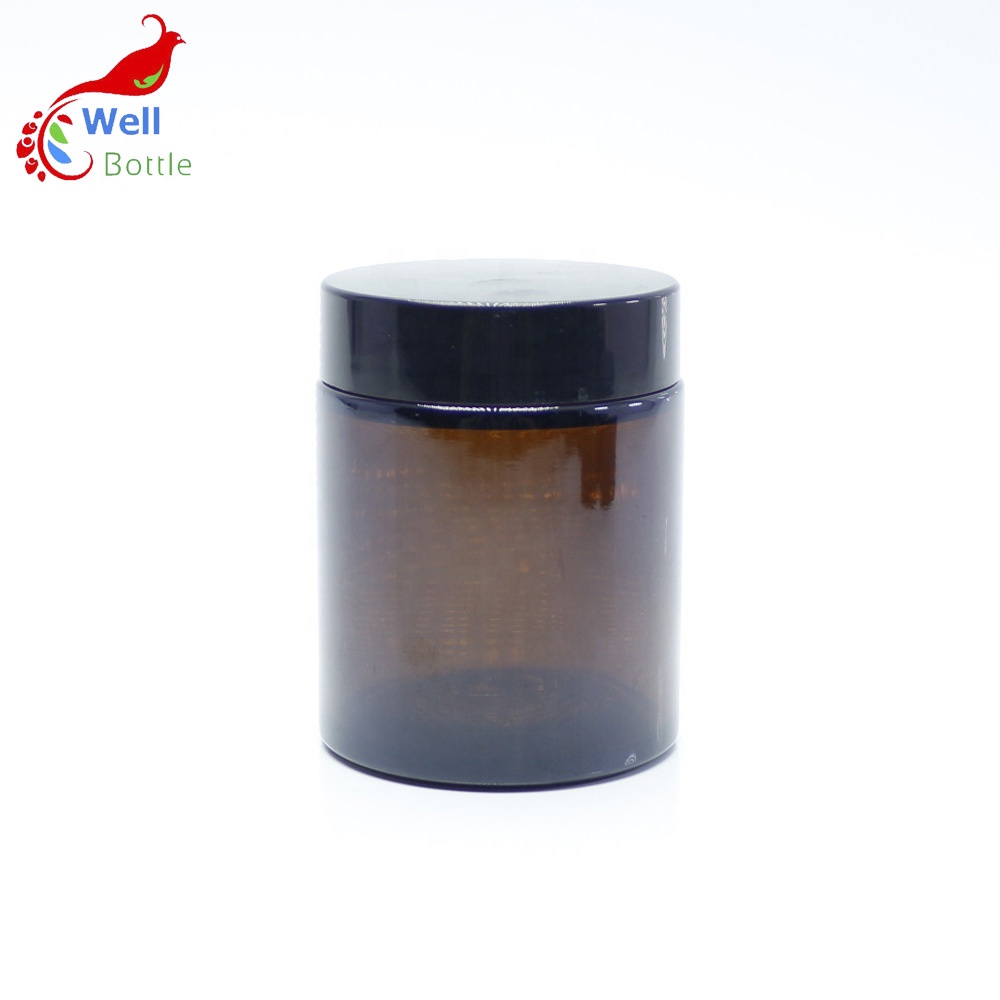 High quality 30g amber cosmetic containers glass jar GJ-1-3A