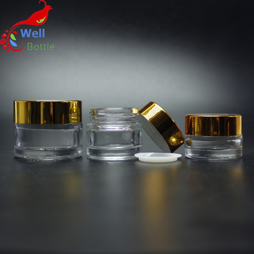 High quality 30g amber cosmetic containers glass jar GJ-1-3A