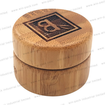 High quality 30g cosmetic luxury body cream glass jar with bamboo cover