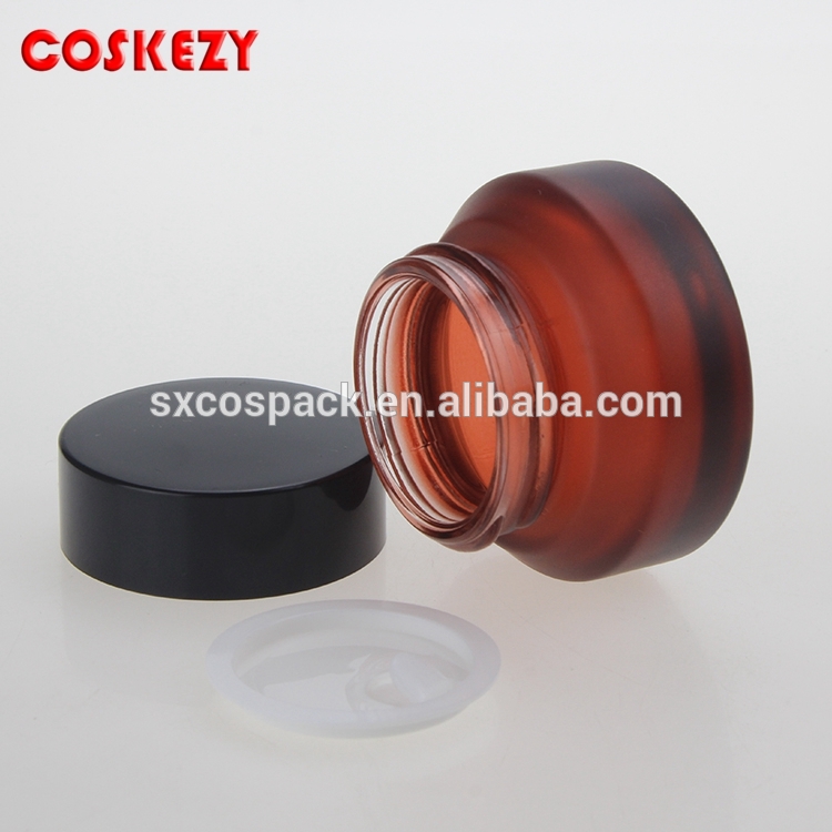 High quality 30g red cream jar, glass eye cream jar for sale
