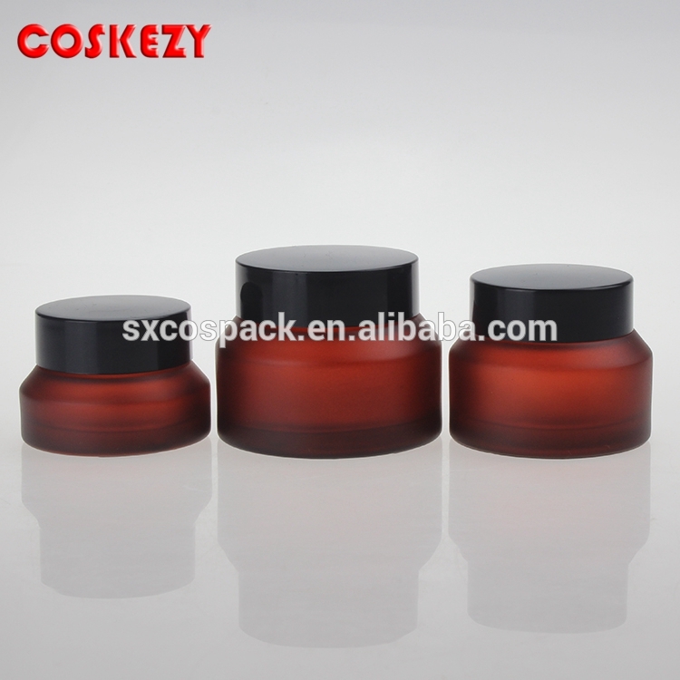 High quality 30g red cream jar, glass eye cream jar for sale