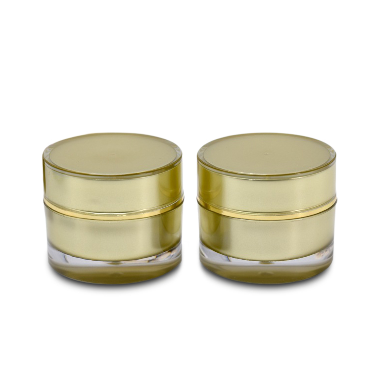 High quality 30ml 50ml 100ml clear frosted double walled round cosmetic facial cream acrylic jar