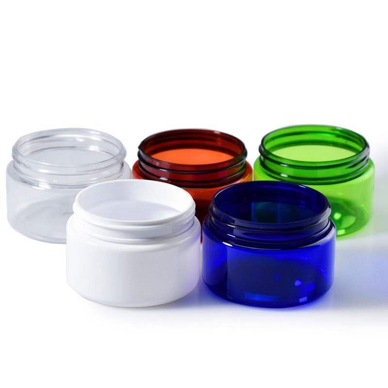 High quality 30ml 50ml 80ml 100ml PET plastic jars with lid