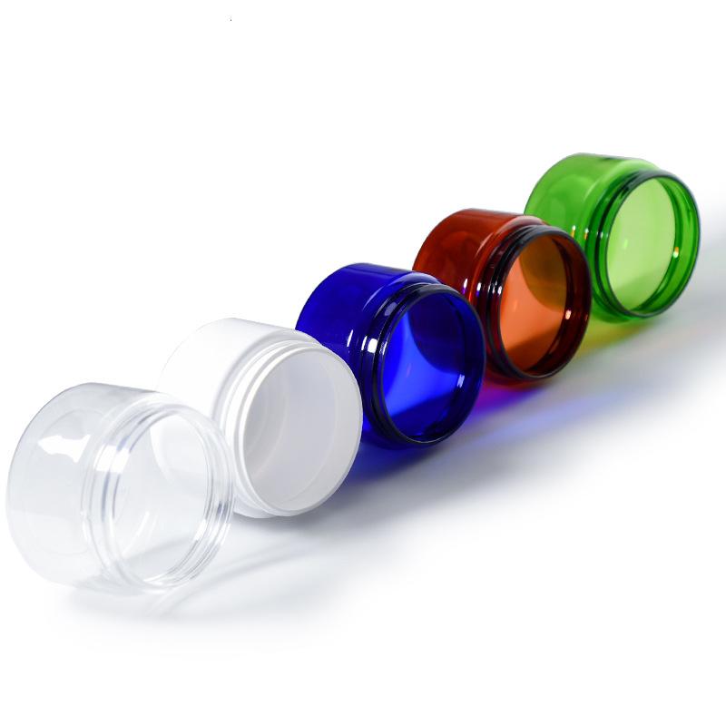 High quality 30ml 50ml 80ml 100ml PET plastic jars with lid