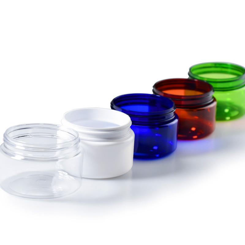 High quality 30ml 50ml 80ml 100ml PET plastic jars with lid