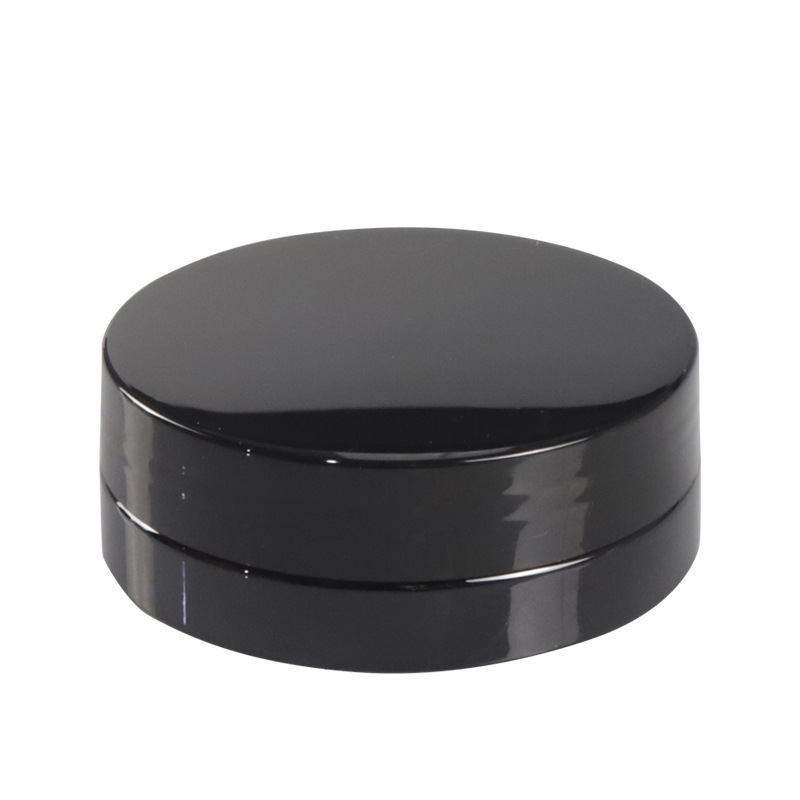 High quality 30ml black plastic cosmetic container black pet cream jar and lids