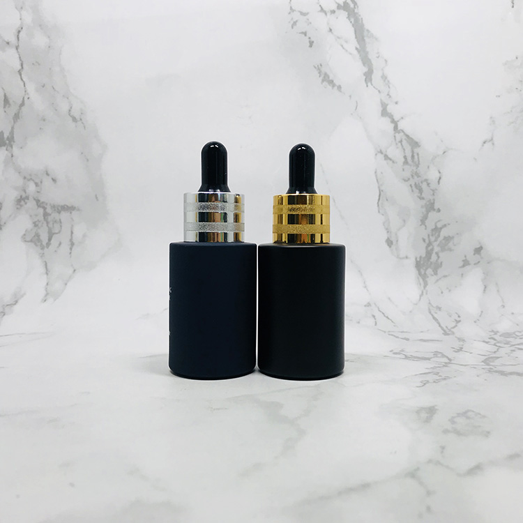 High quality 30ml empty shoulder cosmetic serum glass dropper pipette bottle with custom screen printing