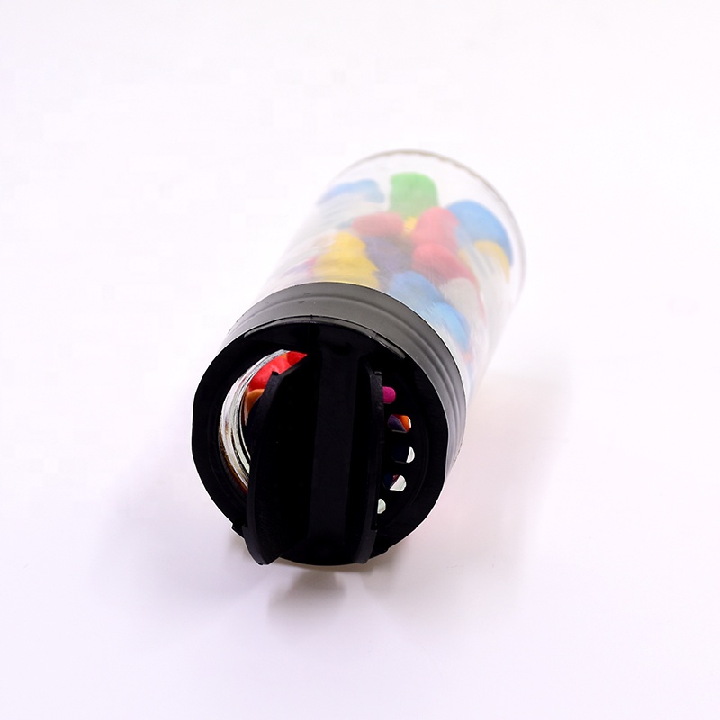 High quality 3OZ 90 ml clear round salt pepper chicken powder Seasoning glass spice jar with screw lid and clear plastic plug