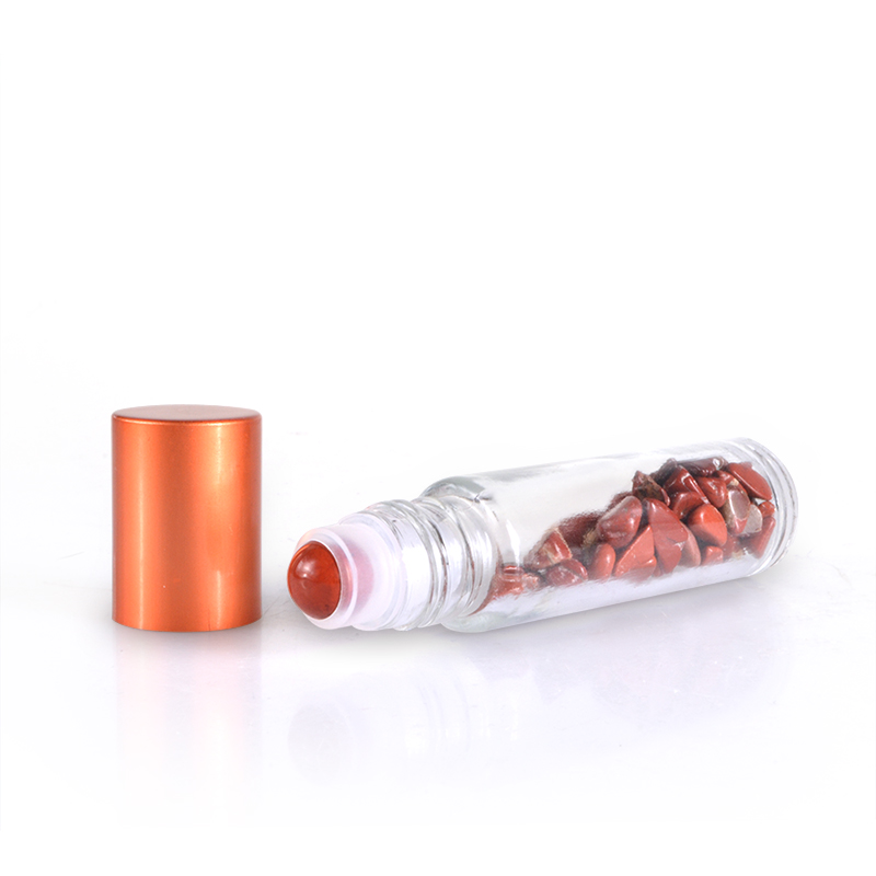 High quality 4ml 6ml 8ml 10ml essential oil gemstone perfume glass roller bottle