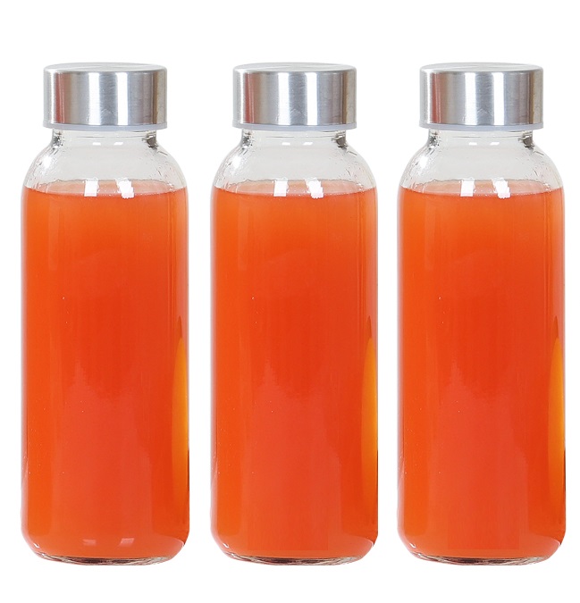 High quality 500ml clear heat-resistant glass water bottle juice bottle